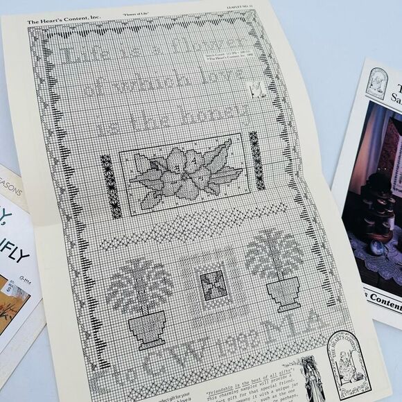 The Heart's Content Counted Cross Stitch MATILDA DRIVER SAMPLER & Flower of Life - Picture 6 of 9